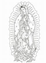 Guadalupe Virgen Virgencita sketch template