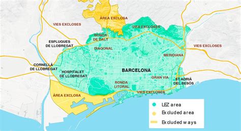 map    emission zone lez  barcelona source barcelona city  scientific