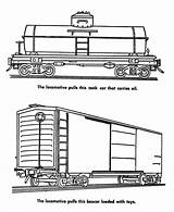 Train Coloring Pages Freight Car Cars Printable Boxcar Railroad Trains Colouring Sheets Tank Caboose Bnsf Boys Drawing Csx Tanker Template sketch template