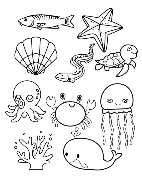 underwater creatures coloring pages