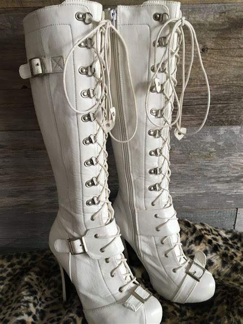 Pin By Angela Mason On Fall Glam White Knee High Boots Boots