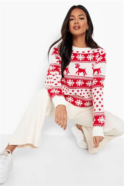 boohoo womens christmas jumper sweater xmas gift  multi colours sizes ebay
