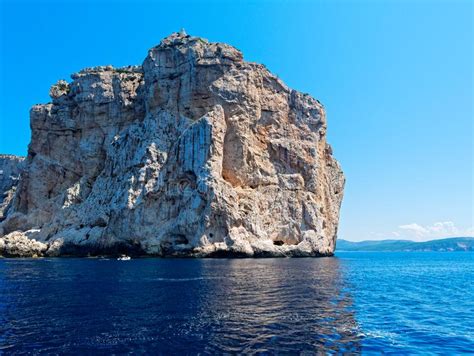 beautiful view of capo caccia cliffs sardinia italy
