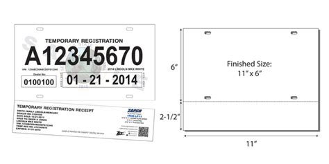 blank printable temporary license plate template readiesanfelipeedupe