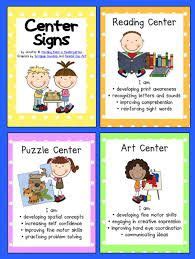 image result  learning center signs  objectives preschool