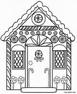 House Christmas Coloring Pages Colour Getdrawings sketch template