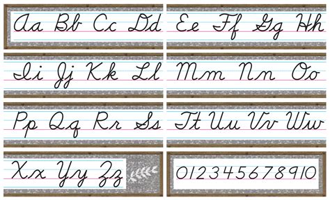 cursive alphabet border alphabetworksheetsfreecom