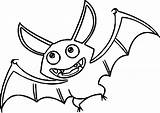 Bat Halloween Coloring Cartoon Wecoloringpage Kids sketch template