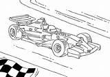 Race Coloring Car Formula sketch template