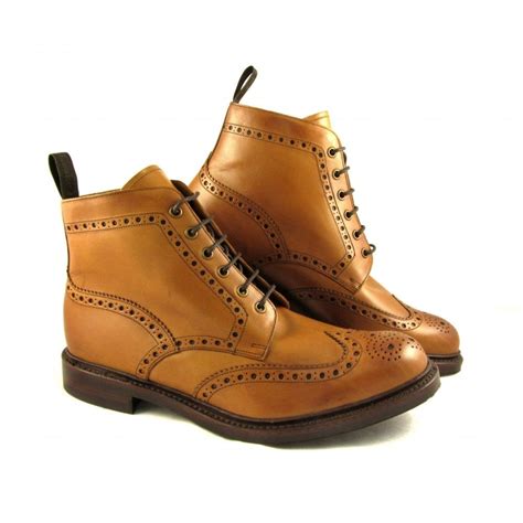 mens loake bedale english  brogue boots buy loake bedale