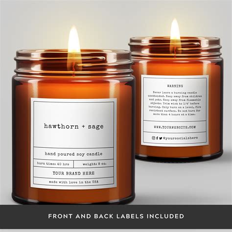 candle labels printable
