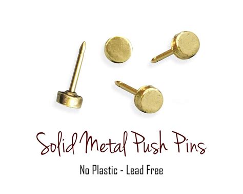simple flat  push pins small profile golden pins  etsy