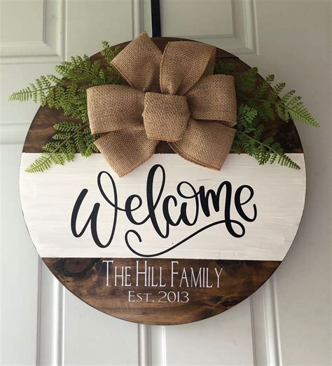 personalized  door sign  sign year  etsy front