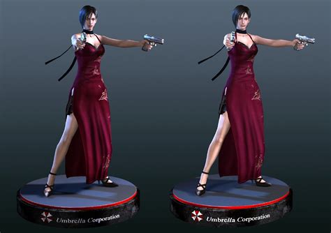 [3d] ada wong red dress complete work — polycount