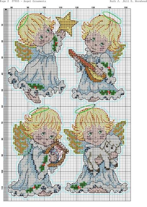 encantos em ponto cruz anjinhos em ponto cruz