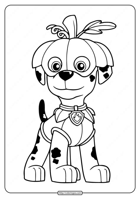 marshall paw patrol coloring pages
