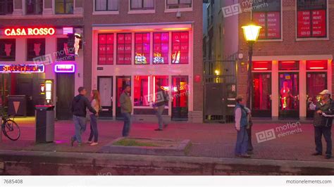 Red Light District Amsterdam Holland Stock Video 7685408