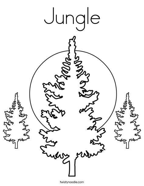 jungle tree coloring page  coloring books pages