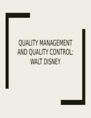 disney quality management  quality control walt disney summary introduction history