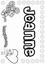 Joanne Yvonne Coloring Pages Color Hellokids Names Print sketch template