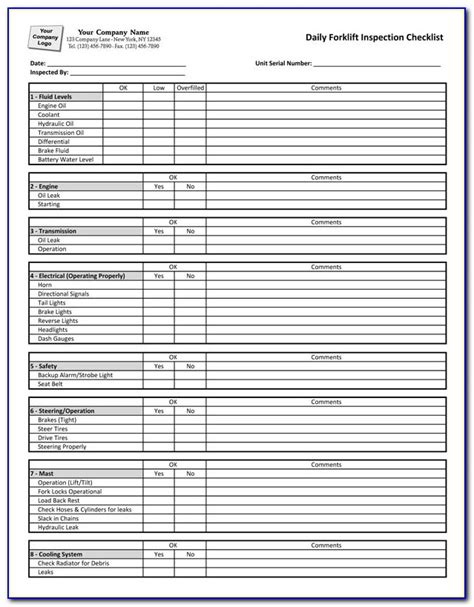 osha daily forklift inspection form form resume examples jdwmjolp