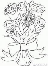 Bouquet Carnation Coloringhome Bouquets Effortfulg sketch template