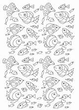 Fish Coloring 100 Pages Adults Fishes Animals Color Easy Justcolor Adult Nature Animal Nggallery sketch template