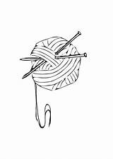 Knitting Coloring Pages Drawing Getdrawings Printable Getcolorings Color sketch template