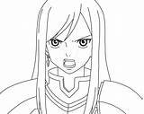 Erza Scarlet Coloring Drawing Pages Getdrawings Lineart sketch template