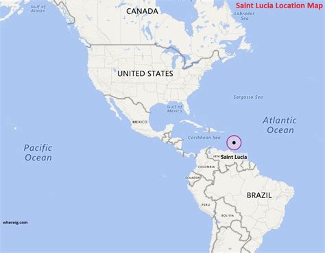 St Lucia On World Map Maping Resources