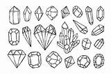 Crystals Gems Doodles Thehungryjpeg Mineral Siterubix Ilovetodraw sketch template