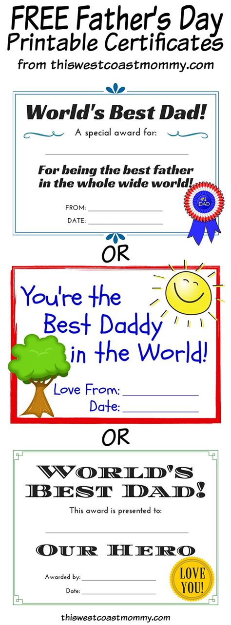 versions   worlds  dad certificate   print