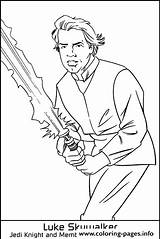 Luke Skywalker Coloring Jedi Knight Pages Starwars Printable Wars Star Space Drawings Print Book Han Solo sketch template