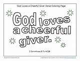 Cheerful Giver Corinthians Sundayschoolzone Tithing Scripture sketch template