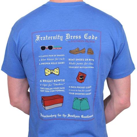 fraternity dress code tee  blue  southern proper