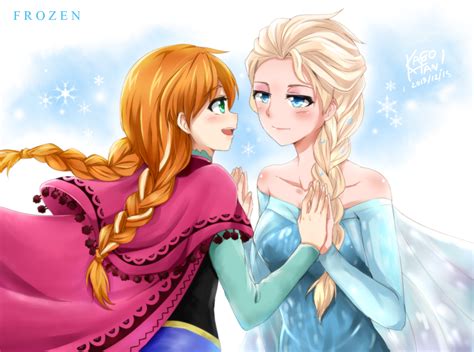 Frozen Elsa X Anna By Kago Tan On Deviantart