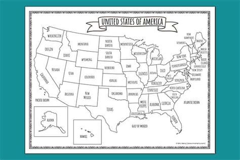 printable map   united states  merry