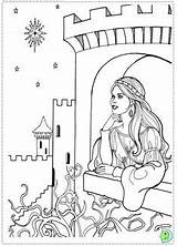 Coloring Princess Pages Color Medieval Swing Sitting Girl sketch template