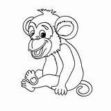 Colorir Macaco Desenhos Figuras Macacos Mais Publicidade sketch template