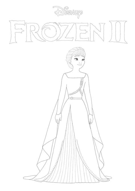 frozen  anna coloring page  frozen ii coloring pictures