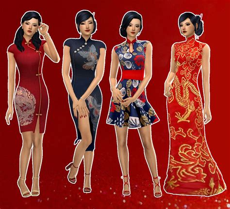 cultural lookbook chinese sims  dresses sims  clothing sims
