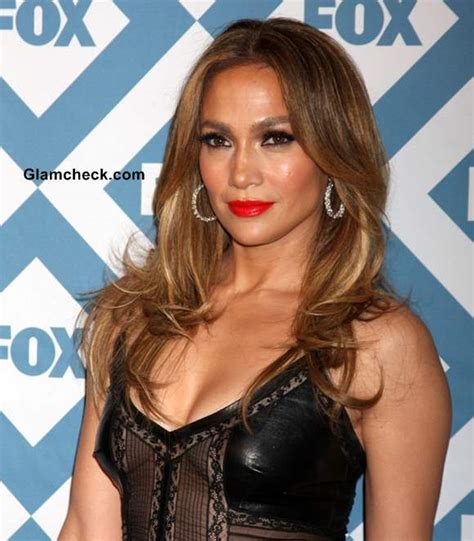 Jennifer Lopez In Sexy Black Leather Dress At The Fox Tca