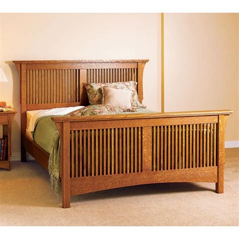 arts crafts bed mission style woodworking plan