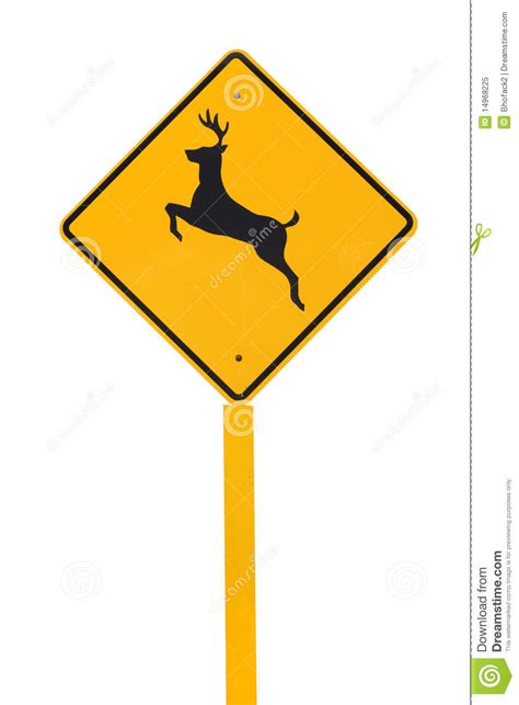 deer sign stock image image  deer signage road cutout
