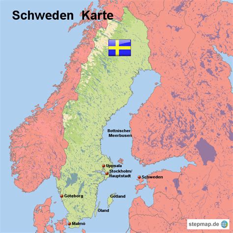 schweden karte von spiabene landkarte fuer schweden