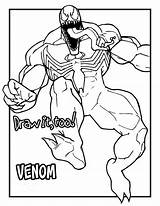 Venom Hulk Spiderman sketch template