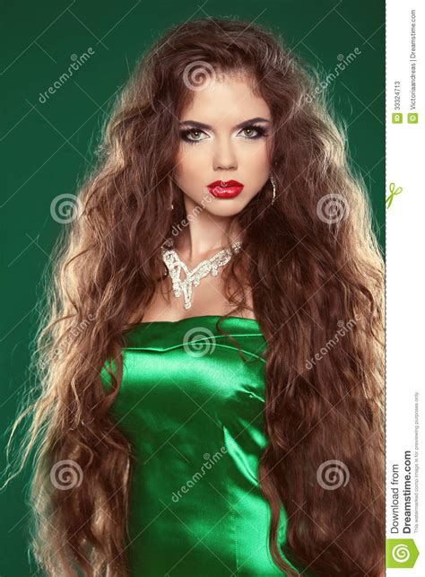 hair beautiful sexy brunette woman healthy long brown