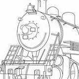 Train Old Steam Locomotive Coloring Pages Front Hellokids Driving Driver Speed High sketch template