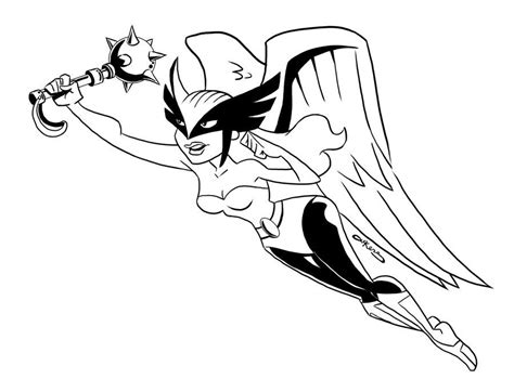 Hawkgirl Coloring Pages 8  900×689 Drawing