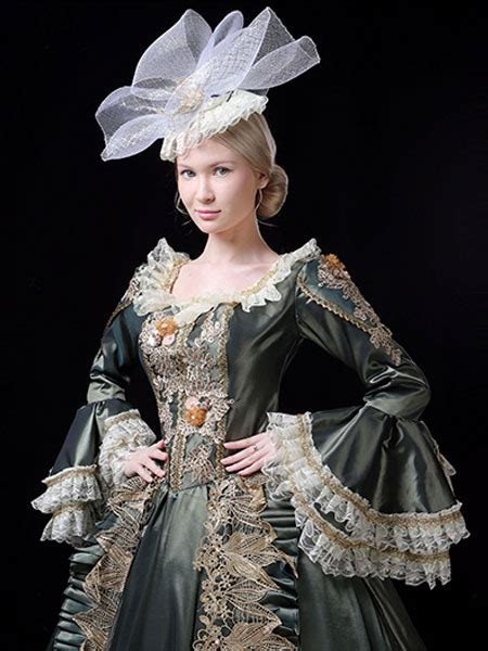 Victorian Dress Costume Women S Retro Lace Ruffles Embroidered Baroque